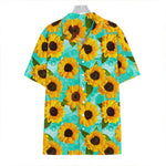 Bright Sunflower Pattern Print Hawaiian Shirt