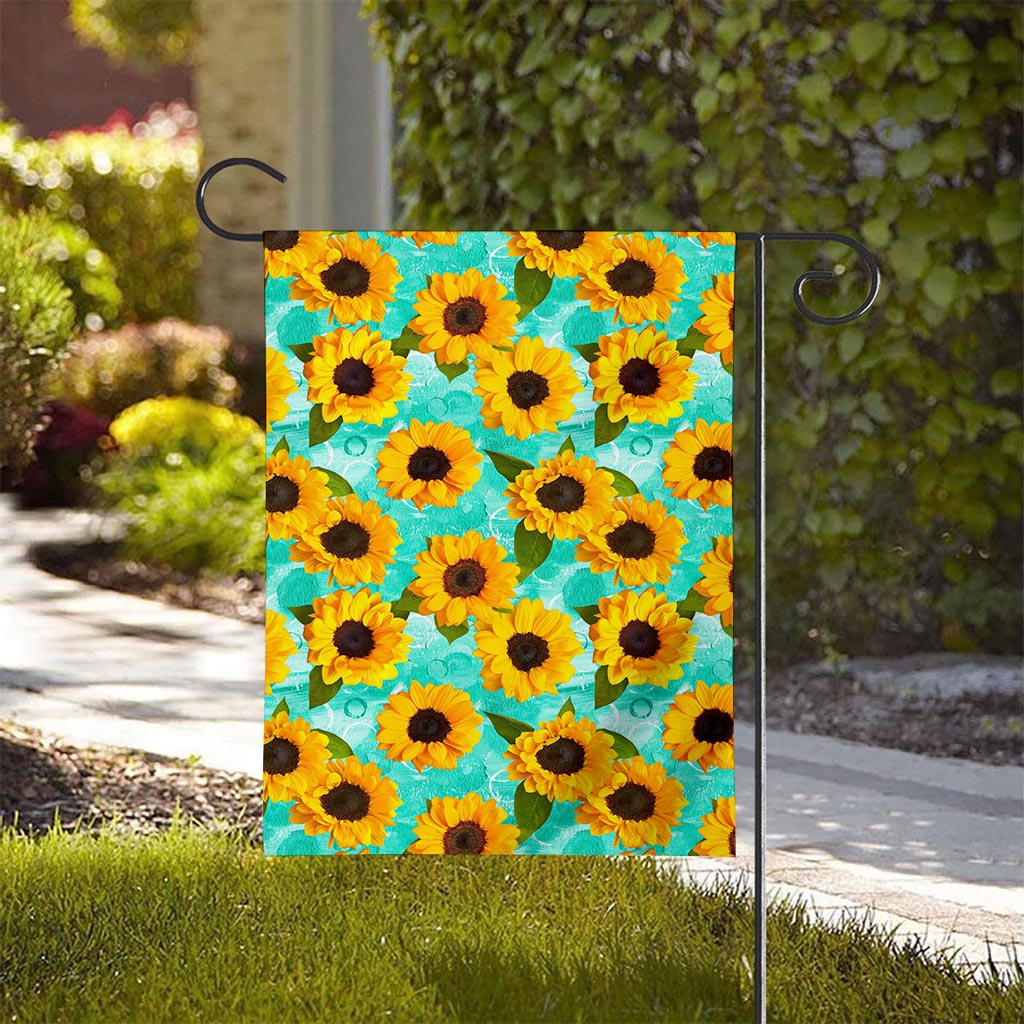 Bright Sunflower Pattern Print House Flag