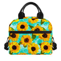 Bright Sunflower Pattern Print Insulated Lunch Bag