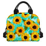 Bright Sunflower Pattern Print Insulated Lunch Bag