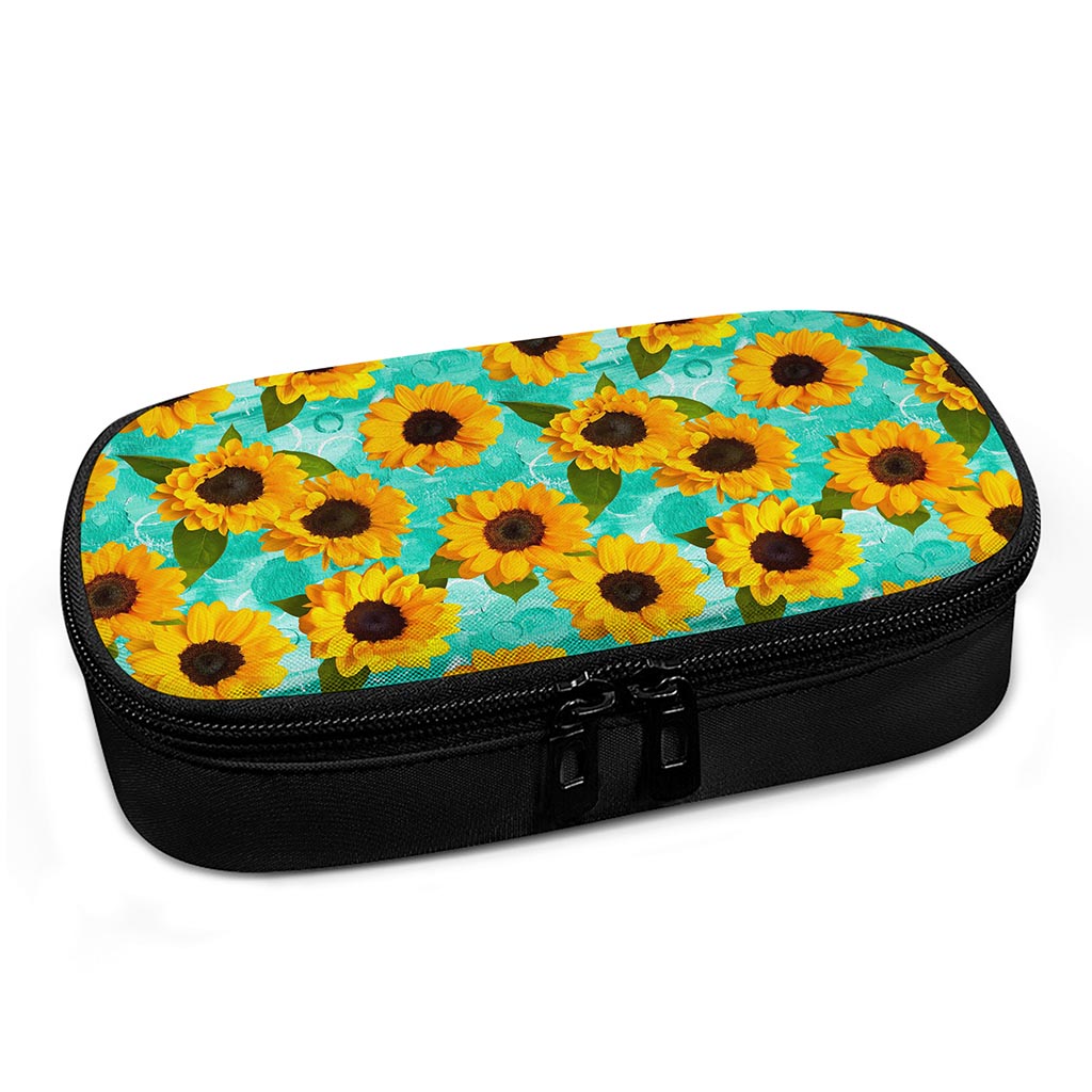 Bright Sunflower Pattern Print Insulin Cooler Travel Case