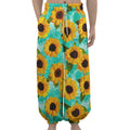 Bright Sunflower Pattern Print Lantern Pants