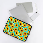 Bright Sunflower Pattern Print Laptop Sleeve