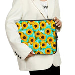 Bright Sunflower Pattern Print Laptop Sleeve