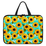 Bright Sunflower Pattern Print Laptop Sleeve With Handle