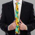 Bright Sunflower Pattern Print Necktie