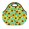 Bright Sunflower Pattern Print Neoprene Lunch Bag