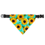 Bright Sunflower Pattern Print Over The Collar Dog Bandana