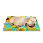 Bright Sunflower Pattern Print Pet Cooling Mat Cover