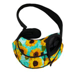 Bright Sunflower Pattern Print Pet Sling Carrier