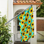 Bright Sunflower Pattern Print Polyester Flag