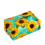 Bright Sunflower Pattern Print Rectangle Tissue Box Cover