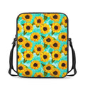 Bright Sunflower Pattern Print Rectangular Crossbody Bag