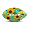 Bright Sunflower Pattern Print Rugby Ball