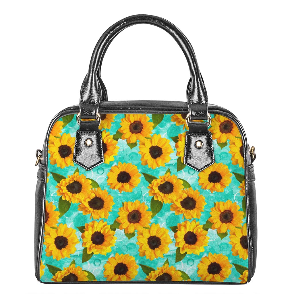 Bright Sunflower Pattern Print Shoulder Handbag