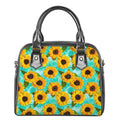 Bright Sunflower Pattern Print Shoulder Handbag