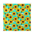 Bright Sunflower Pattern Print Silk Bandana