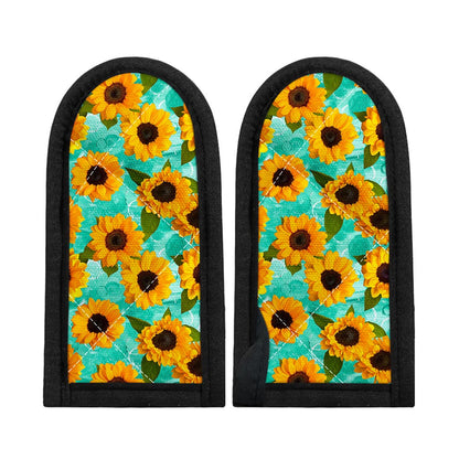 Bright Sunflower Pattern Print Skillet Handle Cover