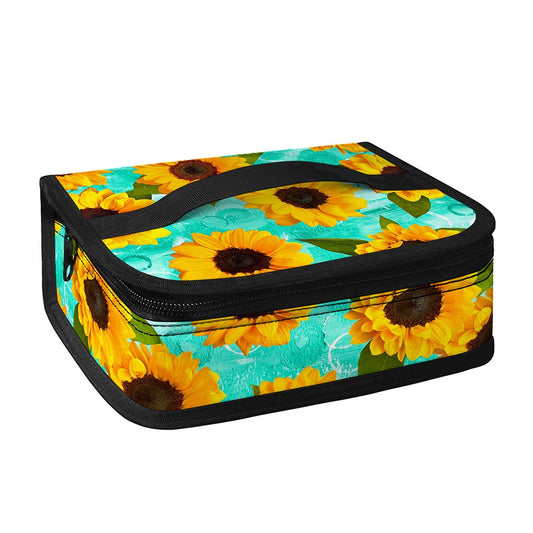 Bright Sunflower Pattern Print Small Lunch Bag