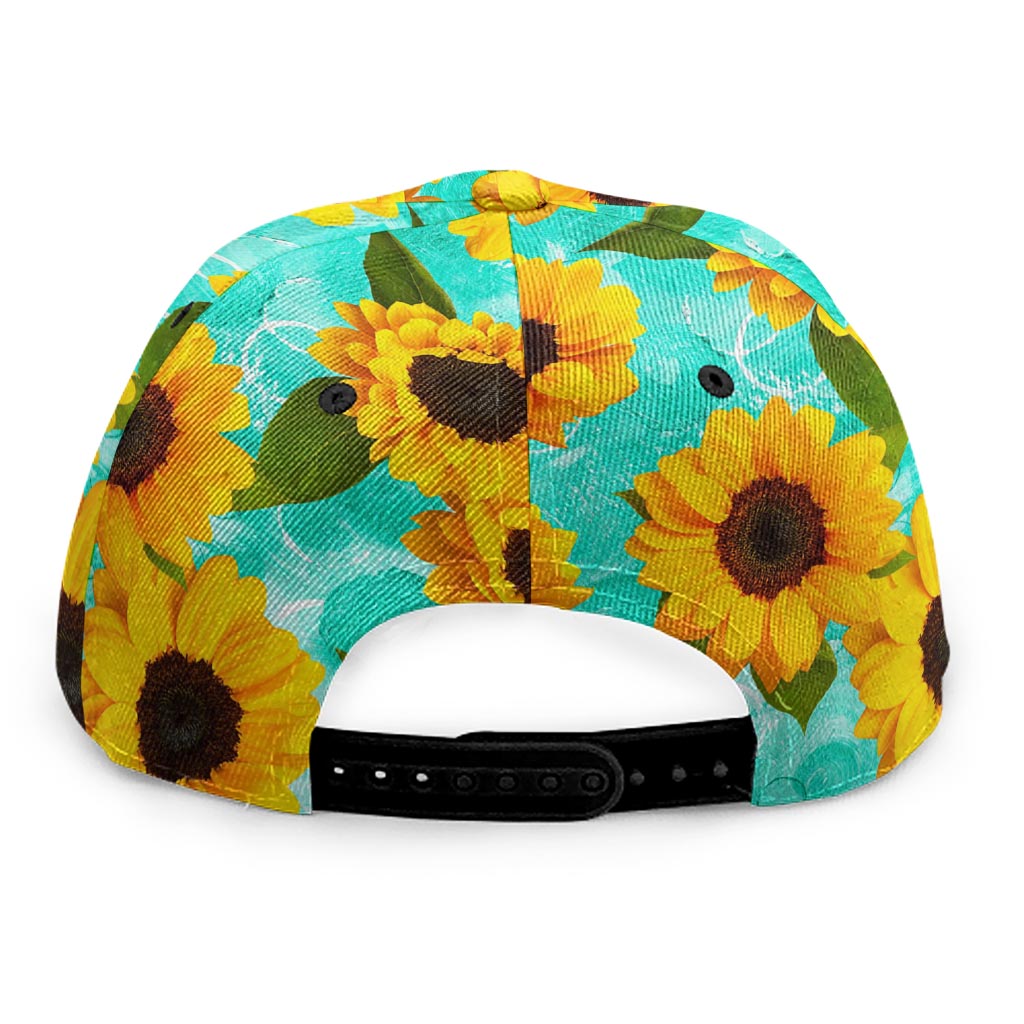 Bright Sunflower Pattern Print Snapback Cap