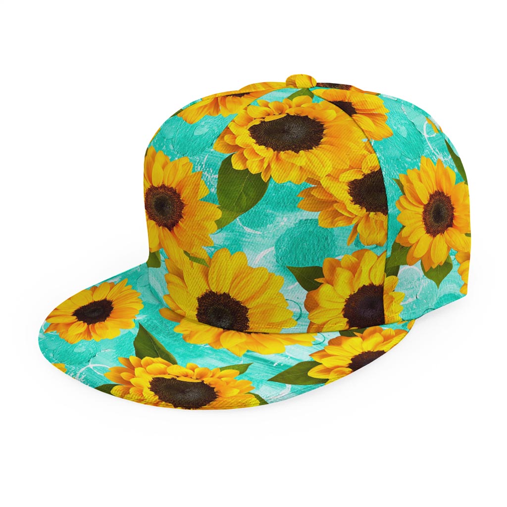 Bright Sunflower Pattern Print Snapback Cap