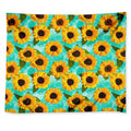 Bright Sunflower Pattern Print Tapestry