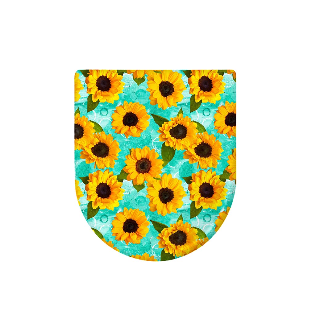 Bright Sunflower Pattern Print Toilet Lid Cover
