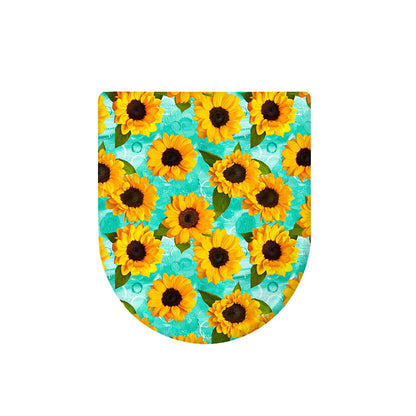 Bright Sunflower Pattern Print Toilet Lid Cover