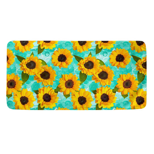 Bright Sunflower Pattern Print Towel
