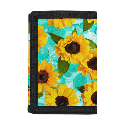 Bright Sunflower Pattern Print Trifold Wallet