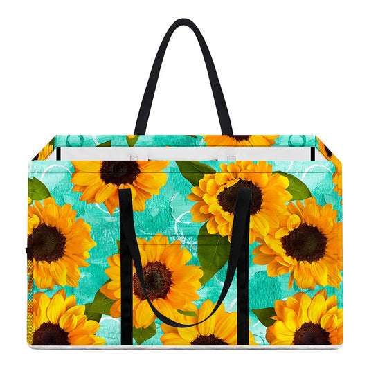 Bright Sunflower Pattern Print Utility Tote Bag