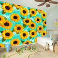 Bright Sunflower Pattern Print Wall Sticker