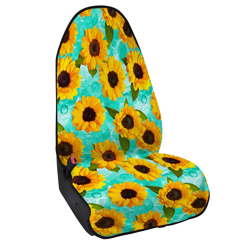 Bright Sunflower Pattern Print Waterproof Car Seat Cover