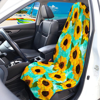 Bright Sunflower Pattern Print Waterproof Car Seat Cover