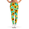 Bright Sunflower Pattern Print Women's Leggings