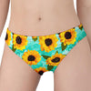 Bright Sunflower Pattern Print Women's Panties