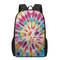 Bright Swirl Tie Dye Print 17 Inch Backpack