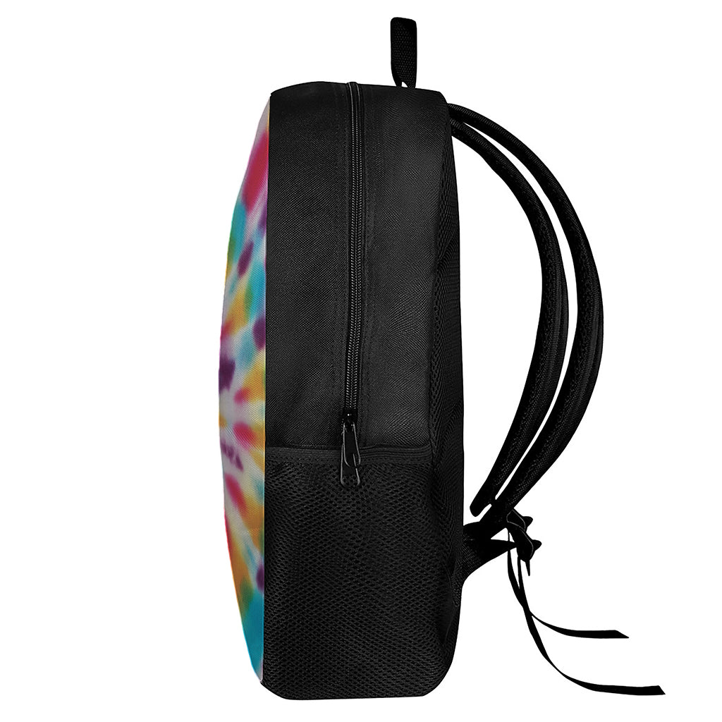 Bright Swirl Tie Dye Print 17 Inch Backpack