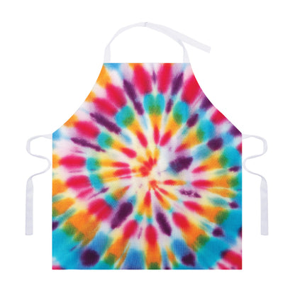 Bright Swirl Tie Dye Print Adjustable Apron