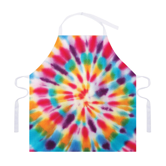 Bright Swirl Tie Dye Print Adjustable Apron