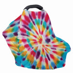 Bright Swirl Tie Dye Print Baby Seat Cover