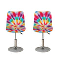 Bright Swirl Tie Dye Print Bar Stool Covers
