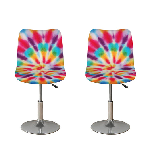 Bright Swirl Tie Dye Print Bar Stool Covers
