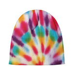 Bright Swirl Tie Dye Print Beanie