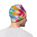 Bright Swirl Tie Dye Print Beanie
