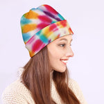 Bright Swirl Tie Dye Print Beanie
