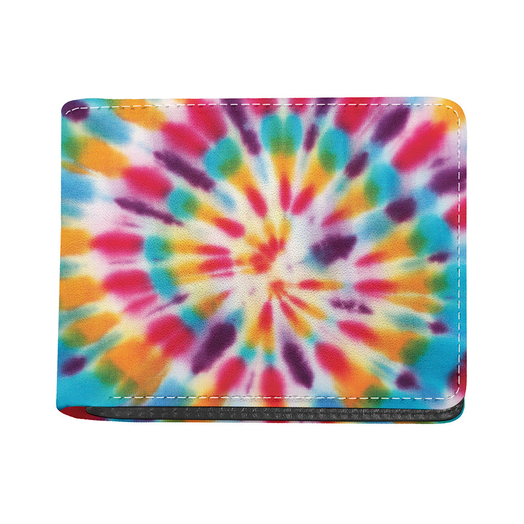 Bright Swirl Tie Dye Print Bifold Wallet