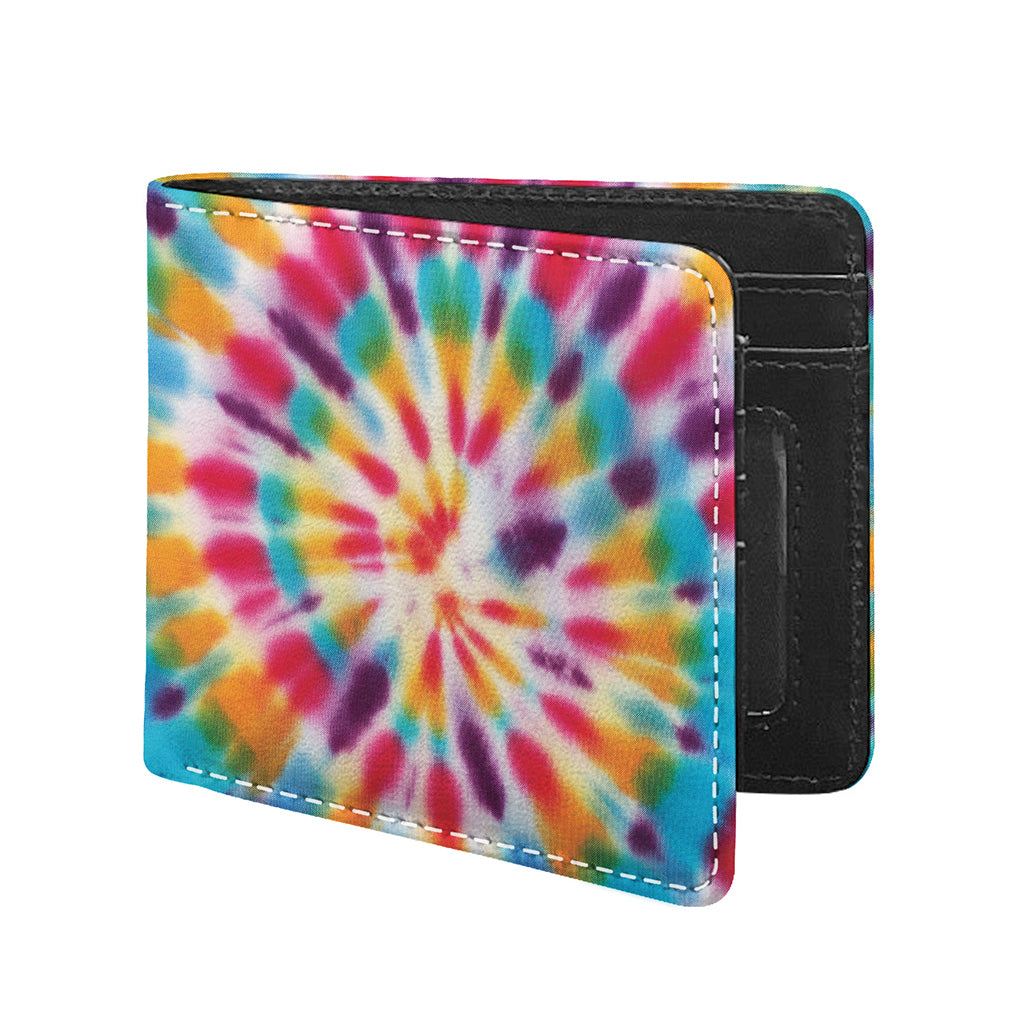 Bright Swirl Tie Dye Print Bifold Wallet