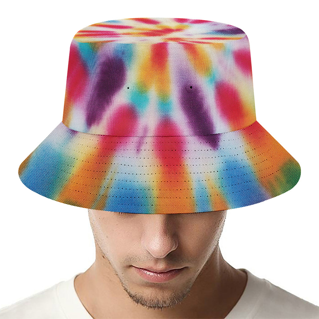 Bright Swirl Tie Dye Print Bucket Hat