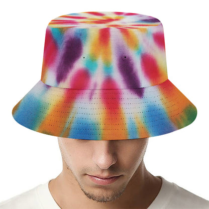 Bright Swirl Tie Dye Print Bucket Hat